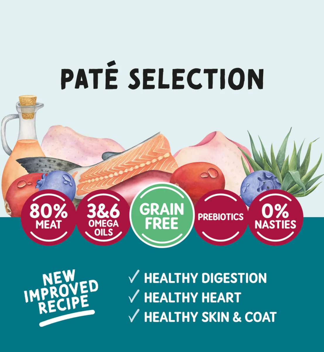 Adult Cat Pate Selection - Grain Free Cat Food | 85g Pouches x 12 - Image 3
