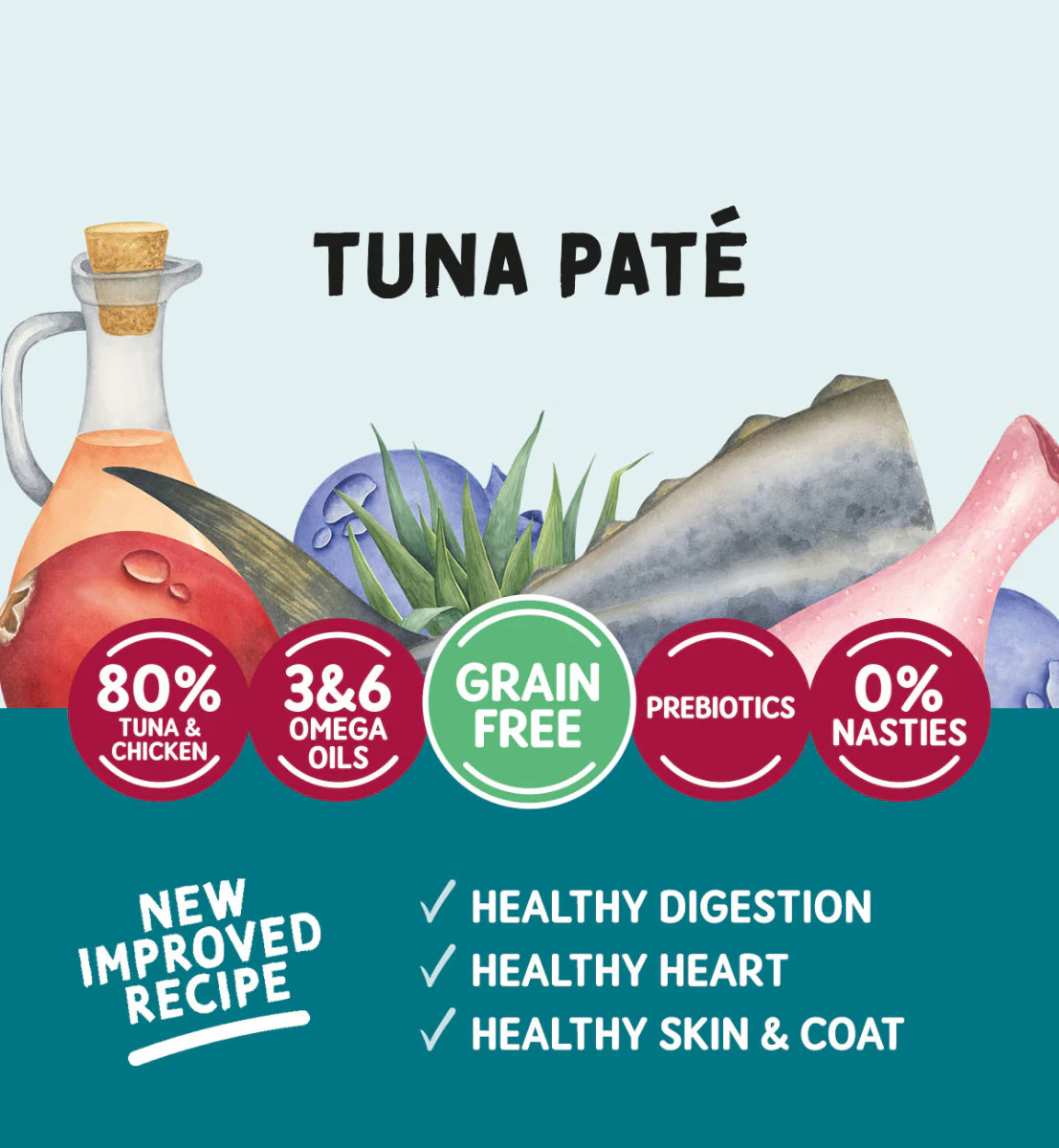 Adult Cat Tuna Pate - Grain Free Cat Food | 85g Pouches x 12 - Image 3