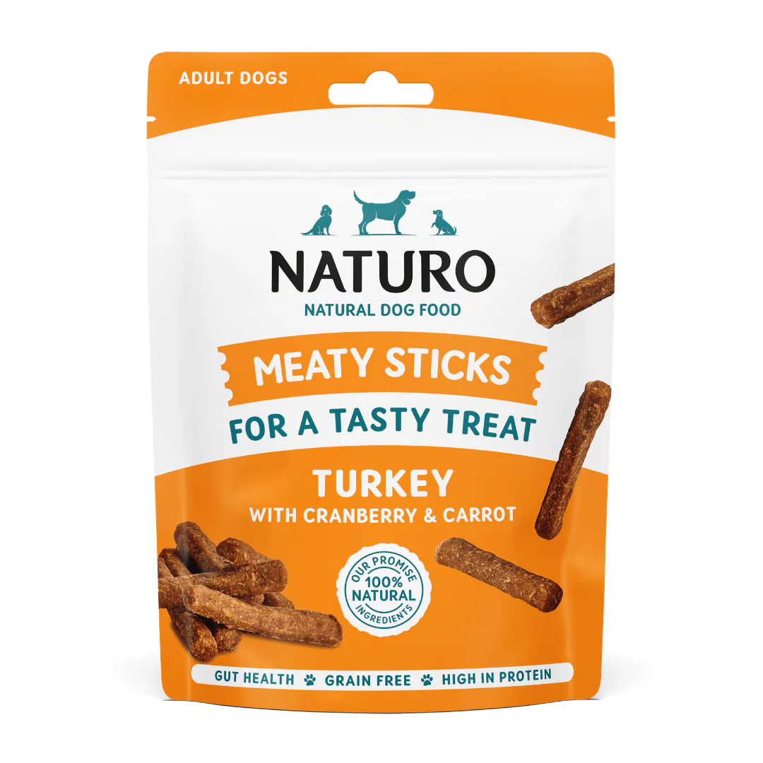 Naturo Adult Dog Turkey & Cranberry Meaty Sticks (70g)